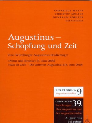 cover image of Augustinus--Schöpfung und Zeit